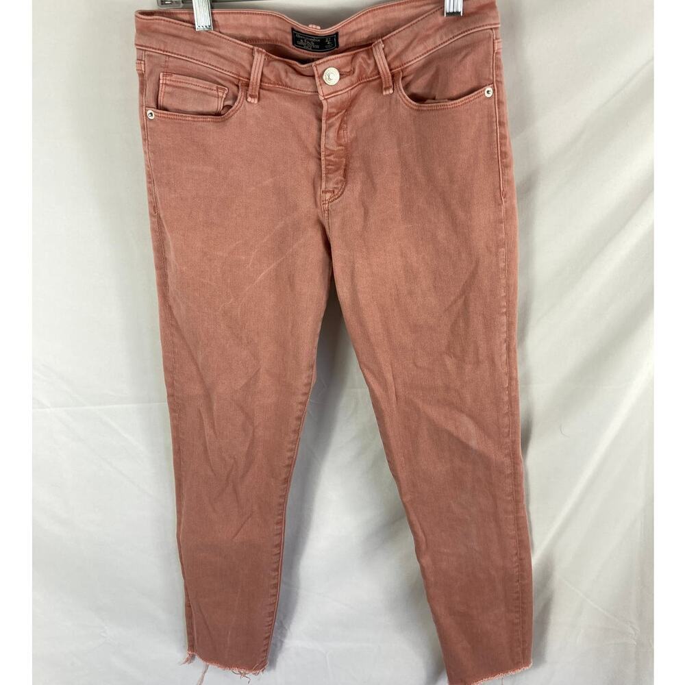 Abercrombie & Fitch Harper Low Rise Ankle Jean Pink Size 27 / 4